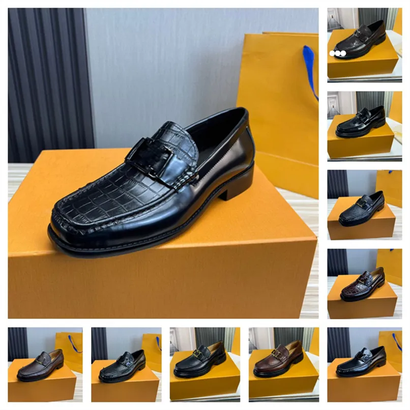 2023 Designer Moafers Última Moda Couro Luxo All-Match Pequeno Brilhante Flat Casual Sapatos de Couro de Alta Qualidade Masculino Único Luxo Metal Fivela Sapatos Pretos