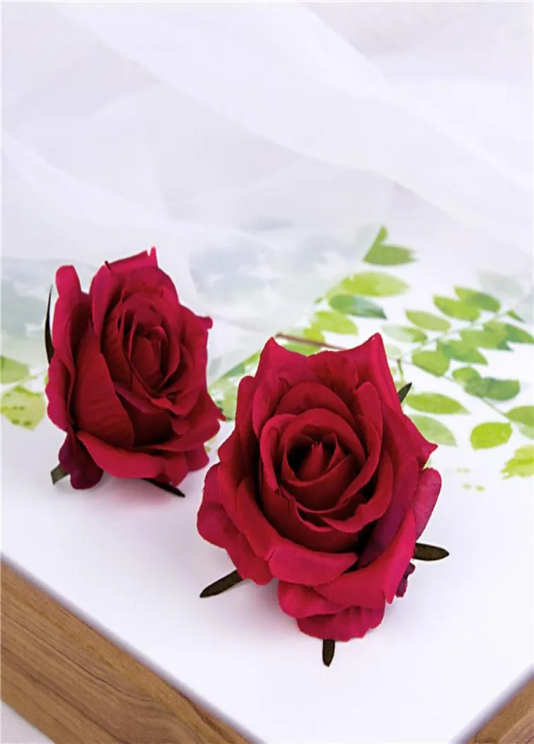 50Pcs Autumn Rose Head Artificial Flowers Home Decor Realistic Simulation Silk Flowers For the Wedding Supplies Rose Tracery Wall5907499