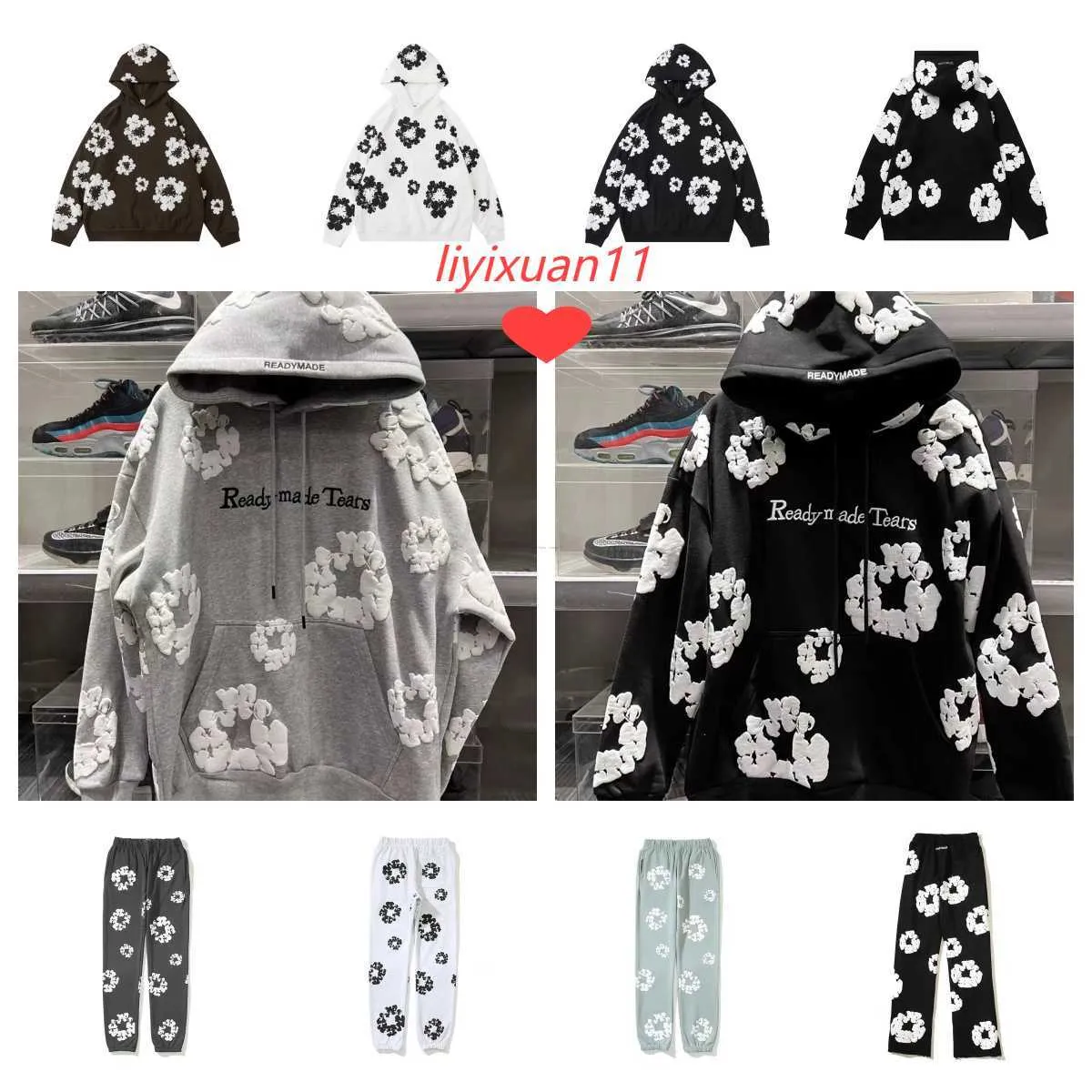 Sudaderas Con Capucha De Mezclilla Con Diseno De Flores Blancas Para Hombre Sudadera Con Capucha Con Estampado Perforado De Flores Novedad Holgada Bordado De Kapok Moda Z7YY EZG3 De 37 34 DHgate