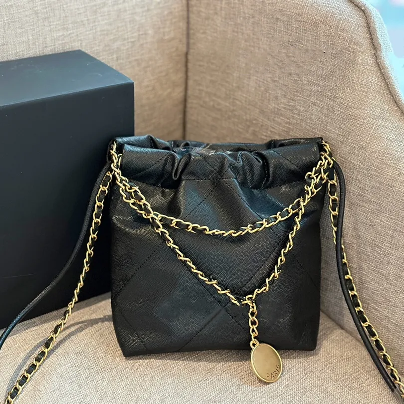 channel 22bag mini Shoulder Bags Cowhide Leather Designers Luxurys Handbag Fashion Purse Wallet Shopping Cross Body Sling Hobo Drawstring Totes 20cm
