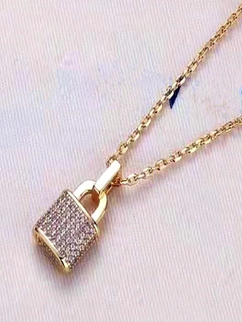 Nieuwe 316L titanium stalen sieraden ketting 18K goud rose zilveren ketting voor heren en vrouwen paar gift5232540