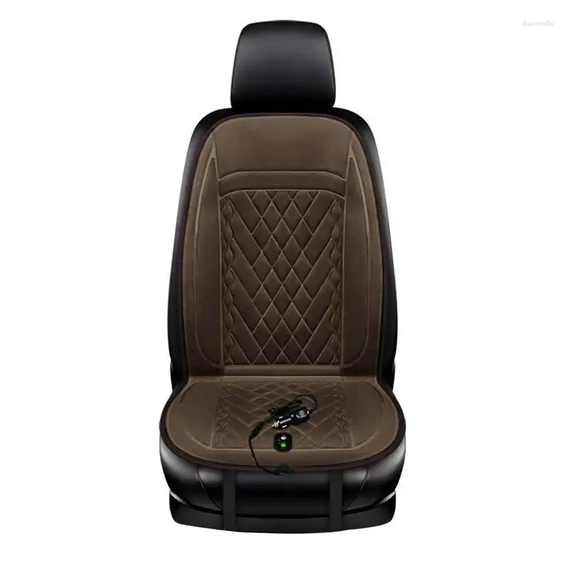 Capas de assento de carro Capa de aquecimento 12V Carros Almofada Confortável Flanela Automotiva com 2 Engrenagens Ajustáveis Mantenha Quente