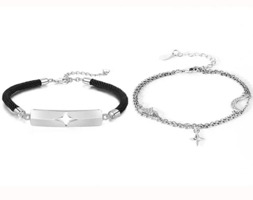 Gliederkette Stern Mond Sonne Form Anhänger Armbänder Guter Freund Liebhaber Paar Armband Hand Freundschaft Zubehör Frauen Männer Schmuck 59110642