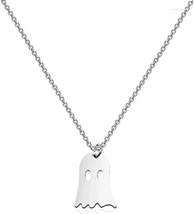 Colares de pingente Halloween bonito fantasma colar personalizado moda compacto nicho design sentido engraçado jóias