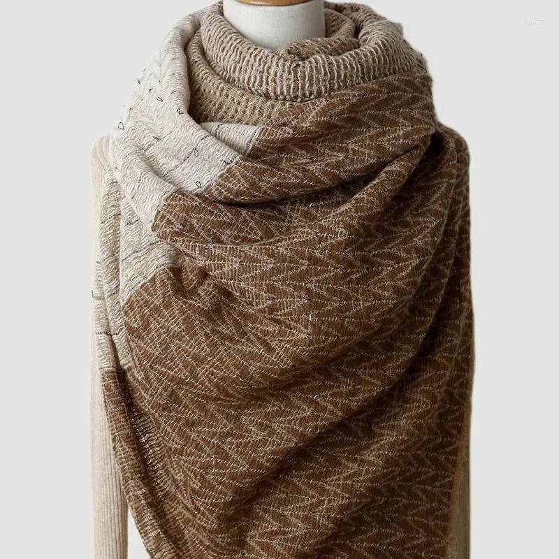 Schals Wolle Winter Schal Frauen Halswärmer Große Größe Decke Damen Echte Tücher Weibliche Kaschmir Poncho Wrap