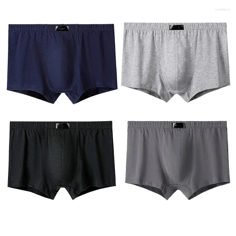 Underpants 4Pcs Man Men's Panties Men Boxer Underwear Cotton For Male Couple Sexy Set Calecon Large Size