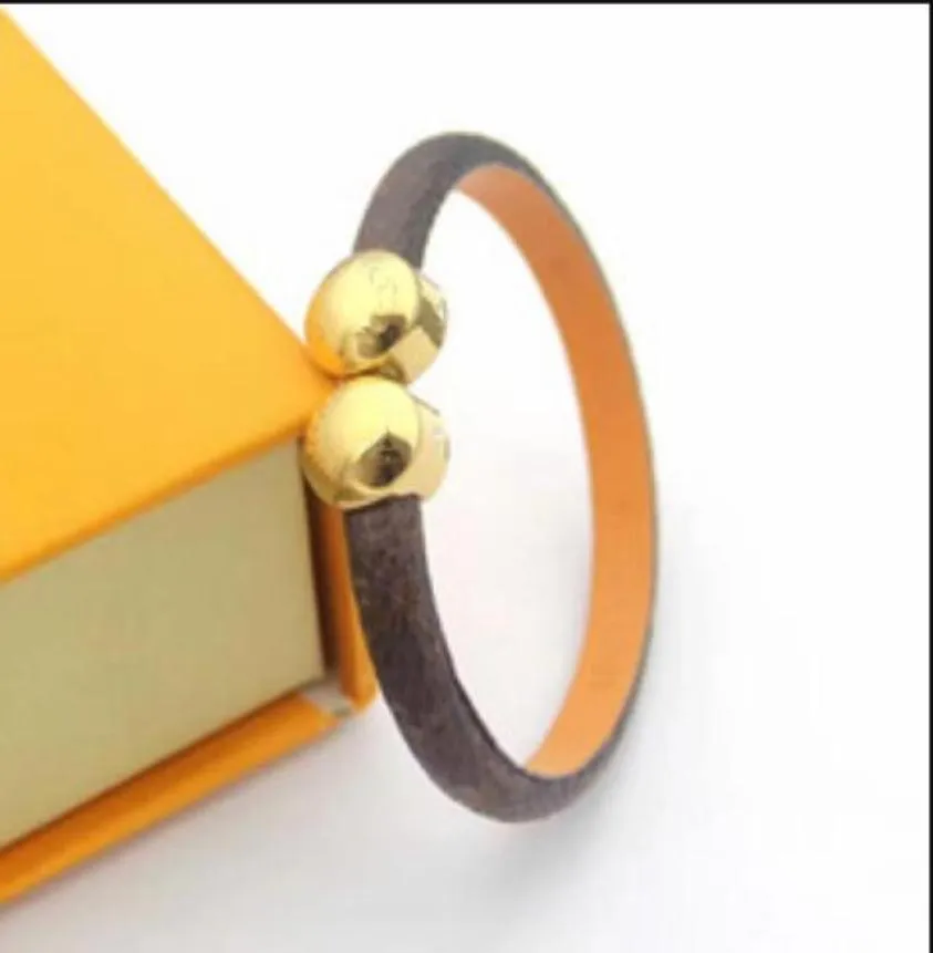 Bracelet de luxe Round Bracelets en cuir authentiques avec or rond rond Bracelet Bracelet Flower Imprimé Pulseira Marque nommée Jewelry5677314