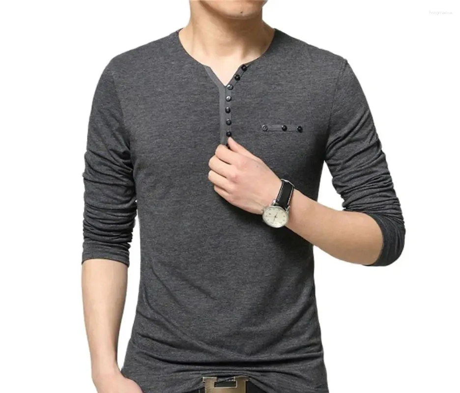 Men's T Shirts 2023 Long Sleeve T-Shirt Classic Solid Color Young And Middle-Aged Fashion Business Casual Polo Shirt