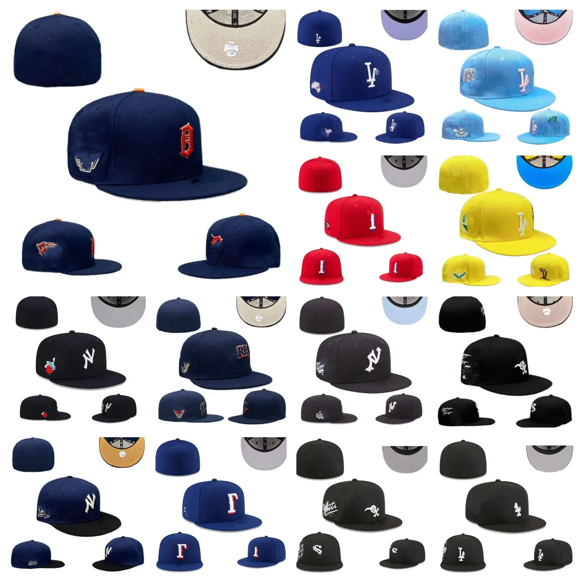 Designer Fitted hats Embroidery baseball hat All teams Logo Cotton unisex new era cap Snapbacks hats street Outdoor sports men fashion Beanies Cap mix order size 7-8