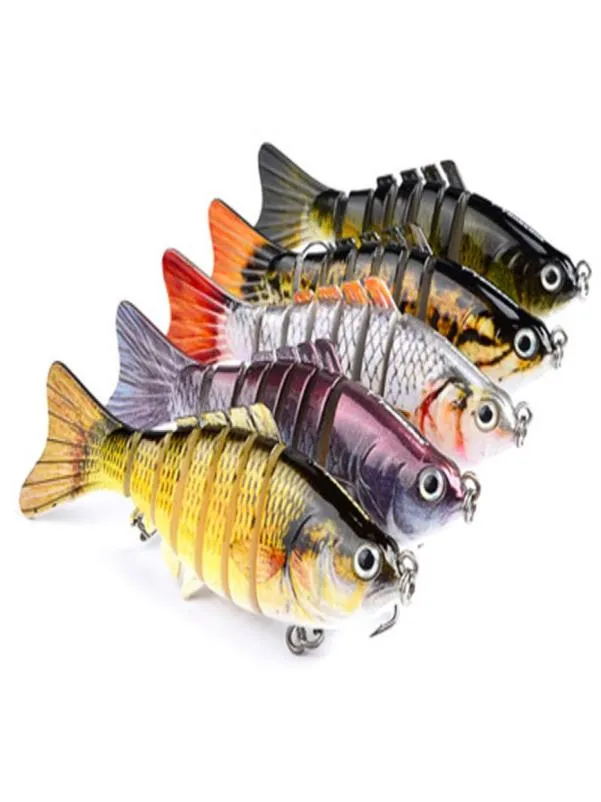 5 цветов, 10 см, 155 г, многосекционные рыбные жесткие пластиковые приманки, рыболовные крючки, рыболовные крючки, 3D глаза, рыболовный крючок для приманки, искусственная приманка Pesca T4013627