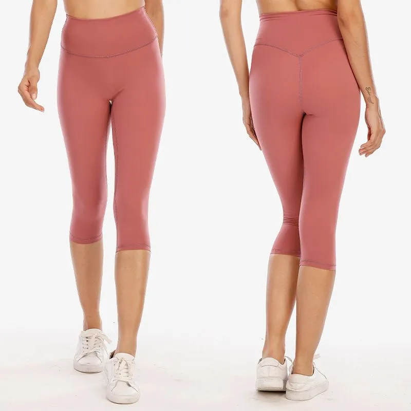 lu-331 Effen kleur Dames jogging yogabroek Hoge taille Uitlijning Sport Fitness Set Panty's Elastisch Fitness Dames buitensporten Yoga leggings Panty's