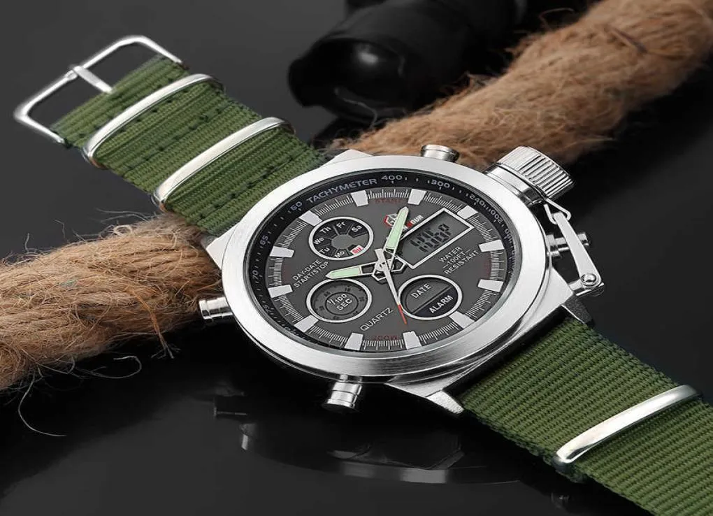 Fashion brand men sports watches shop with nylon strap digital