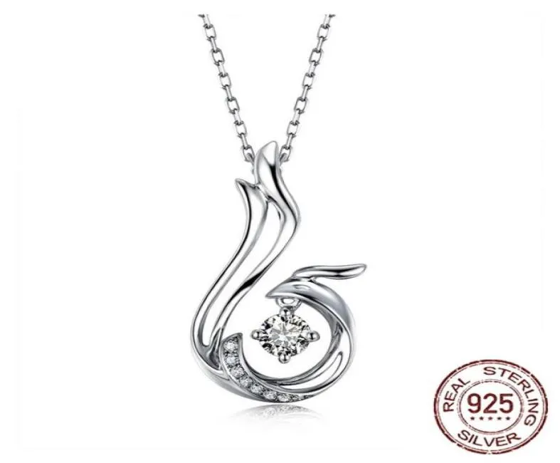 Fashion Crystal Wedding Pendants Short Silver 925 Chain Halsband Pendant Necklace Charm Gifts Gländers XDZ102313P1525367