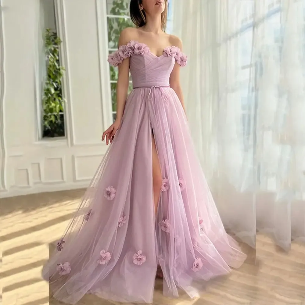 3D Wers Light Pink Off Shoulder Prom Dress For Women... From Babynice666,  $138.88 | DHgate.Com