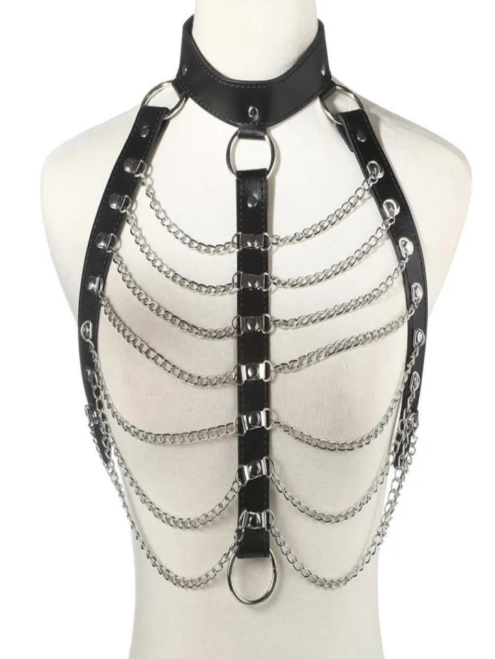 Sexy Body Harnas Ketting Vrouwen Punk Goth Party Bodychain Mode Festival Outfits Sieraden Cosplay Accessoires2619276