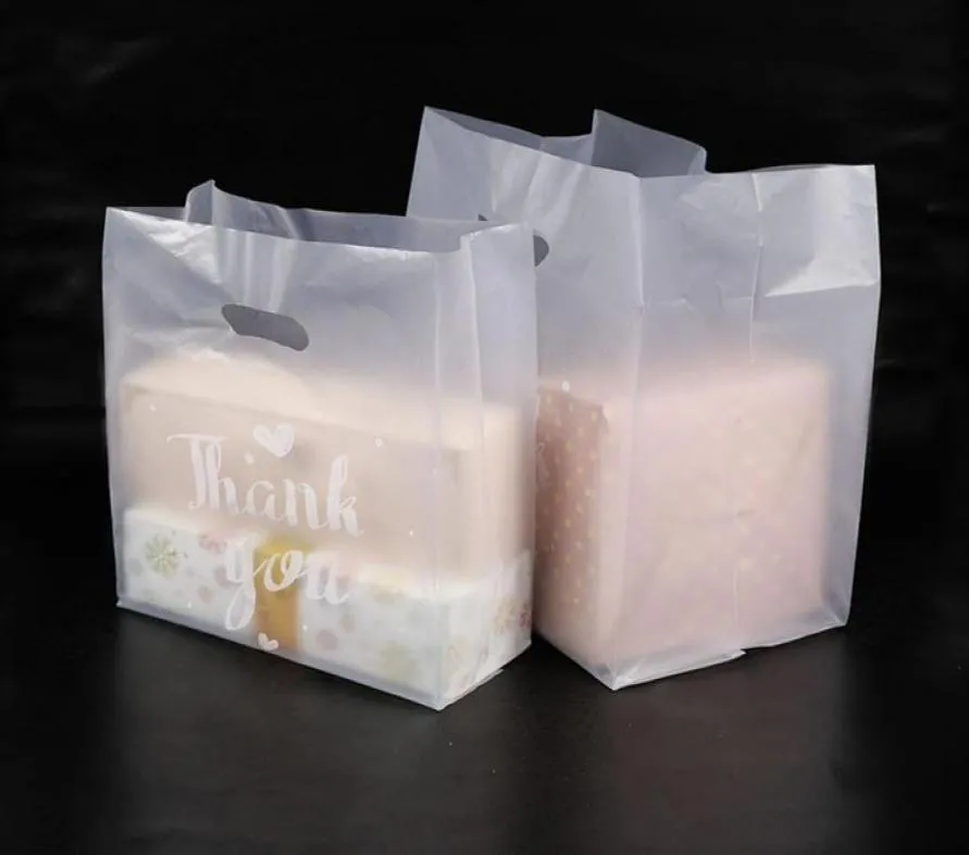 Thank You Plastic Gift Bag Cloth Storage Shopping Bags with Handle Party Wedding Candy Cake Wrapping303D4479676