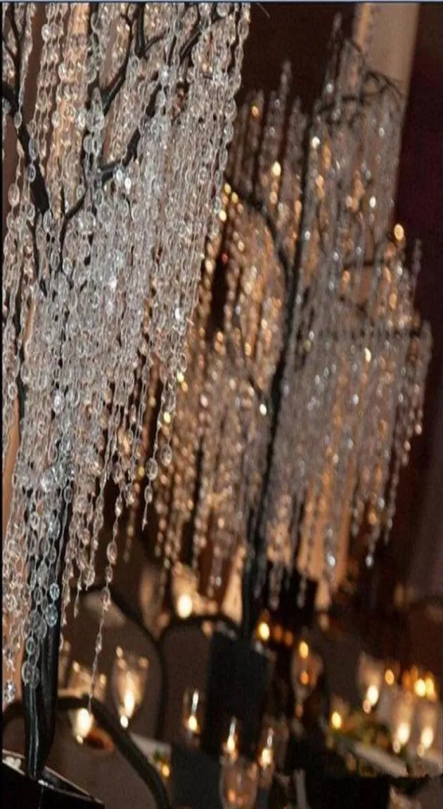 30m99ftrollパーティーの装飾14mmアクリル八角形のビーズ透明なクリスタルガーランドストランド結婚式の装飾シャンデリアデリブ6033958