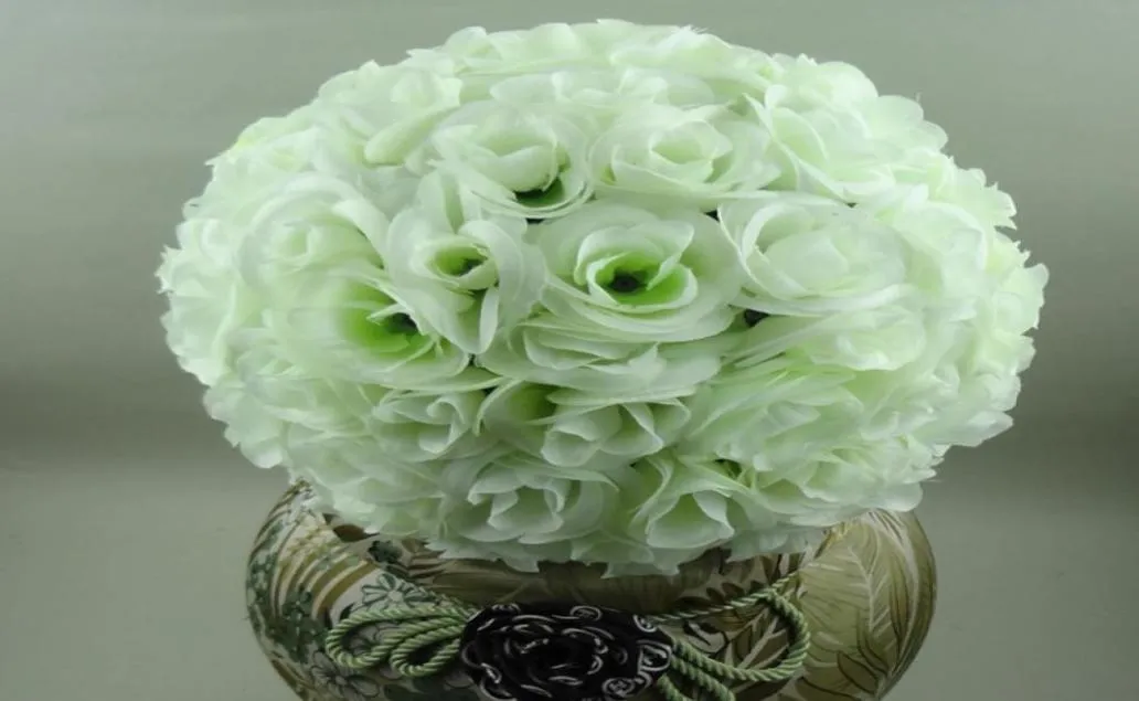 10quot25cm konstgjorda blommor boll Silk Rose Wedding Kissing Balls Pomander Party Centerpieces Decoration Delivery8063117