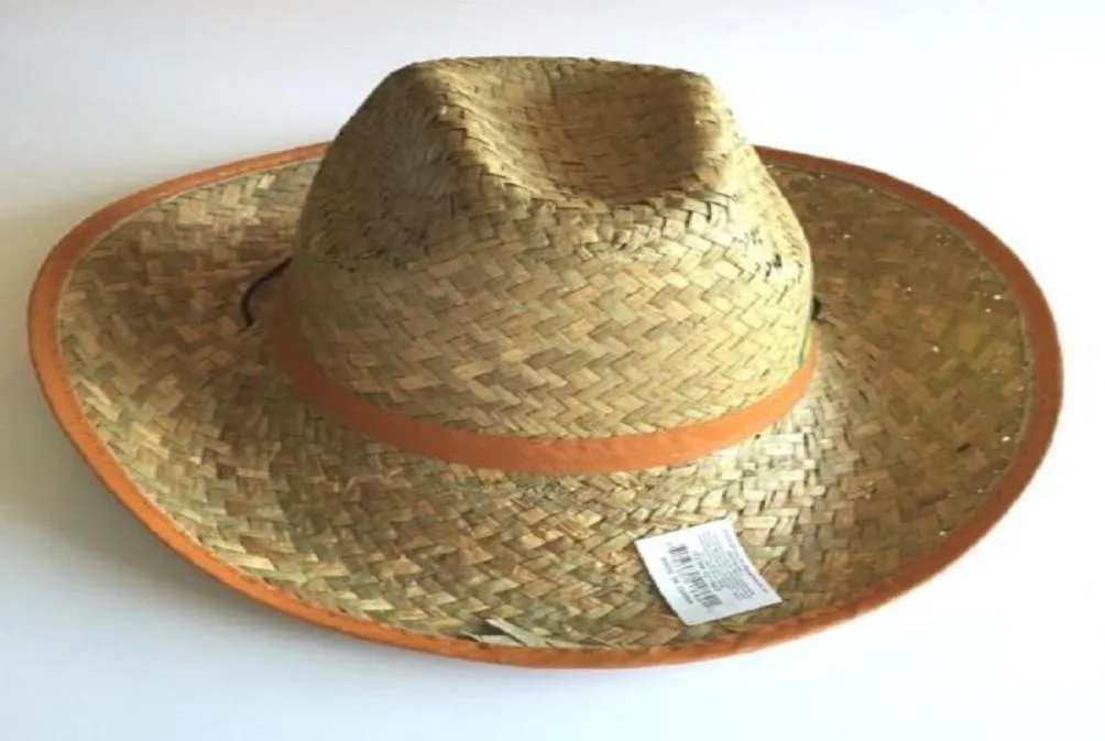 2017 été unisexe Western fait à la main Cowboy paille chapeau de soleil hommes plage large couleur bord Cowgirl casquette 10 pcs/lot4286820