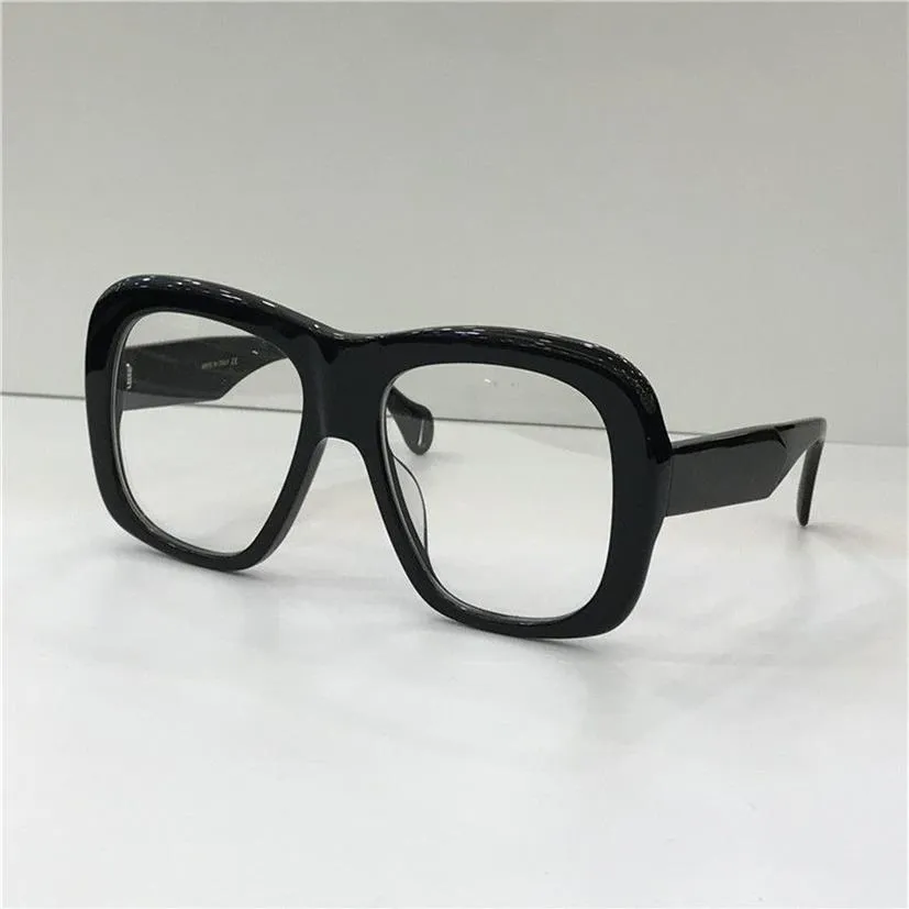 새로운 패션 디자이너 광학 안경 0498 큰 프레임 스퀘어 간단한 프레임 레트로 인기있는 스타일 투명 렌즈 보호 안경 157U