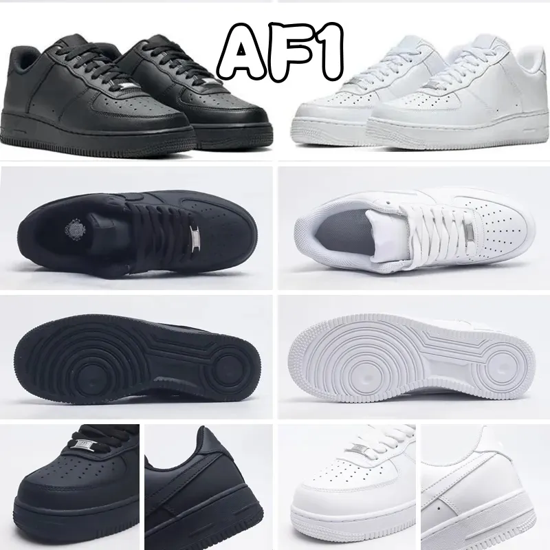 Sneakers for Mens Airforces 1 designerskie buty swobodne Siły na zewnątrz wysokiej jakości buty platformowe klasyczny potrójne białe czarne