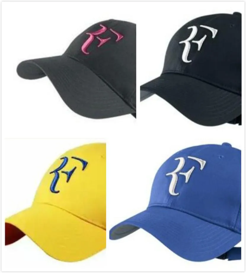 Summer Cool Hat Roger Federer RF Tenis Hayranları Caps Serin Yaz Beyzbol Tenis Spor Şapkası Erkek Beyzbol Caps2688759