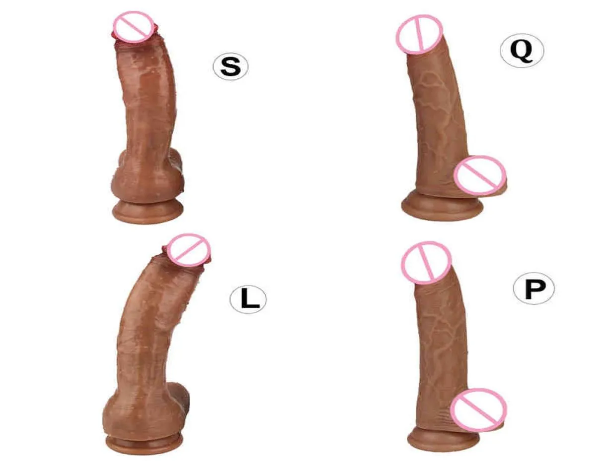 NXY Dildos Gagu Realistischer Silikondildo Sexspielzeug für Frau mit Saugnapf G-Punkt-Stimulator Weibliche Masturbation Penis Dick Sexy8308874