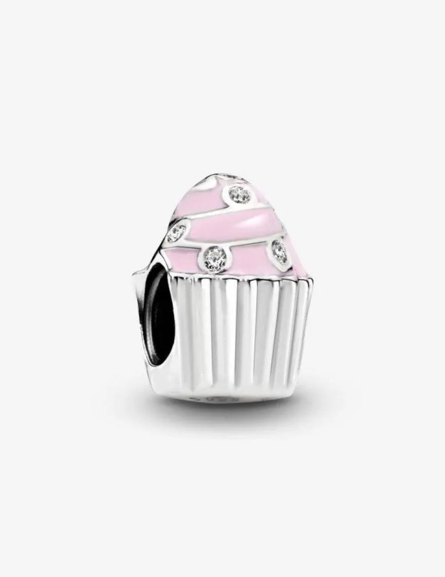 Designer-Schmuck 925 Silber Armband Charm Bead passend für Pink Cupcake Slide Armbänder Perlen European Style Charms Perlen Murano4870204