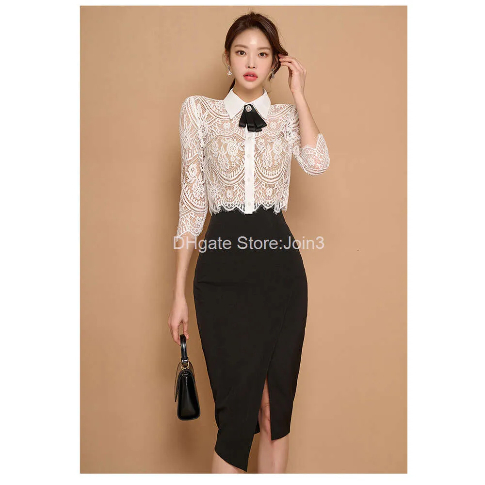 Dos Piezas Summer Elegante Elegante Piezas Juego De Encaje Para