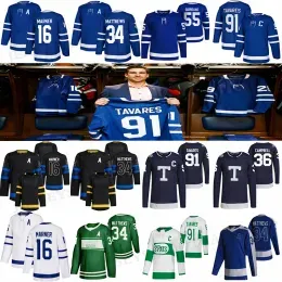 2022 Alternate Reversible Black 34 Auston Matthew Jersey 91 John Tavares 16 Mitchell Marner 36 Jack Campbell 55 Mark Giordano 58 Michael Bun