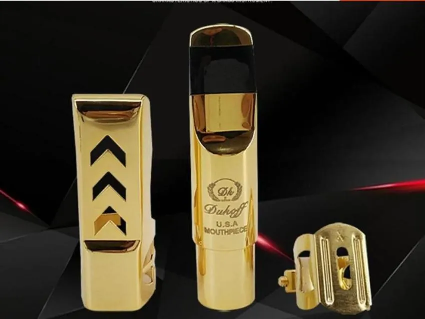 Nowy przylot Dukoff Tenor sopran alto metalowy ustnik Gold Lacquer ustnik Sax Dukoff Professional215T95666645304868