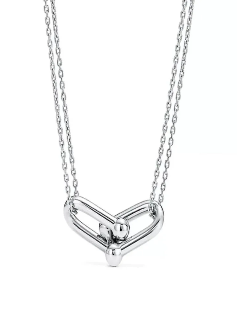 Lyxdesigner hästsko halsband kvinnor rostfritt stål mode enkla parkedjor halsband charm smycken gåva för tjej accesso2345490