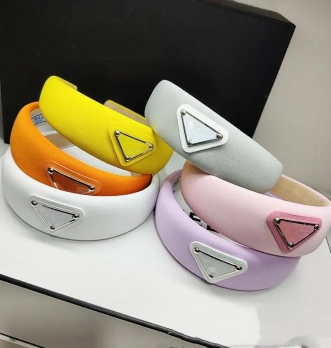 Fashion Famouse Brand Triangle Letter Headband Candy Color Women Girl Letter Hairband with Stamp Hair Accessories High Quality Cot2231364