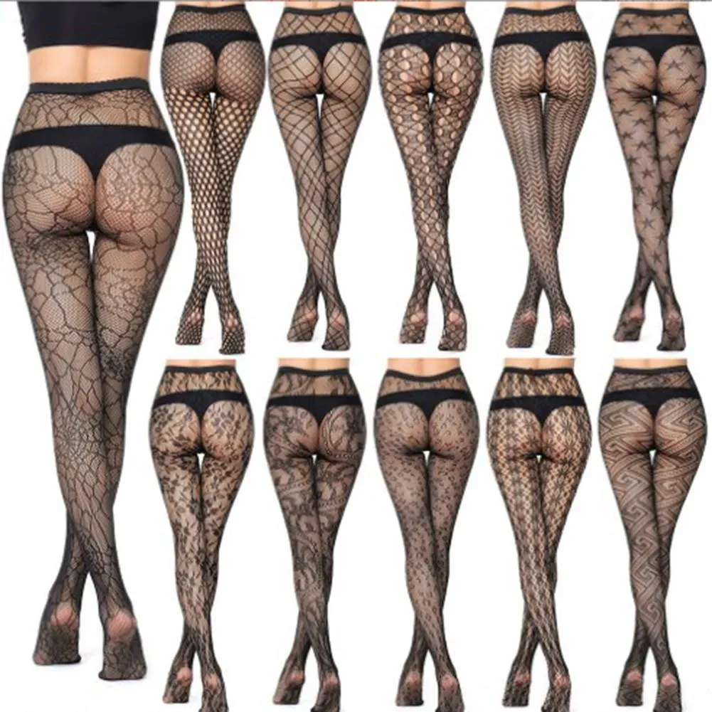 Home Textile Fashion Stylish Classic Letters Mesh Pantyhose Women Dance Tights Night Club Sexy Stockings Lady Party Tight Silk High Pantyhose Leggings