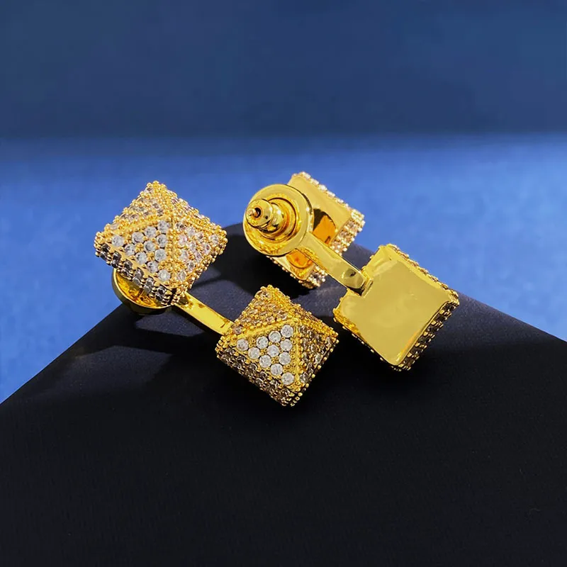 Edgy Geometric Earrings: Full Diamond Rivet Studs, Punk Hip-Hop Style  Trend Jewelry, Wholesale Available! Buy Now!