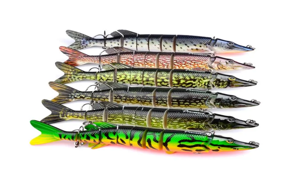 1 pz di Grandi Dimensioni 6 Colori Più Nuovo Multi Snodato Bass Esche Da Pesca In Plastica Swimbait Lavello Ganci Affrontare 207 cm 66g7241656