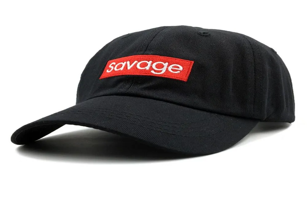 Nowy Savage Baseball Cap haft męski tata hat bawełniany kość kobiety snapback czapki hip -hop słońce styl mody czapki gorras7500105