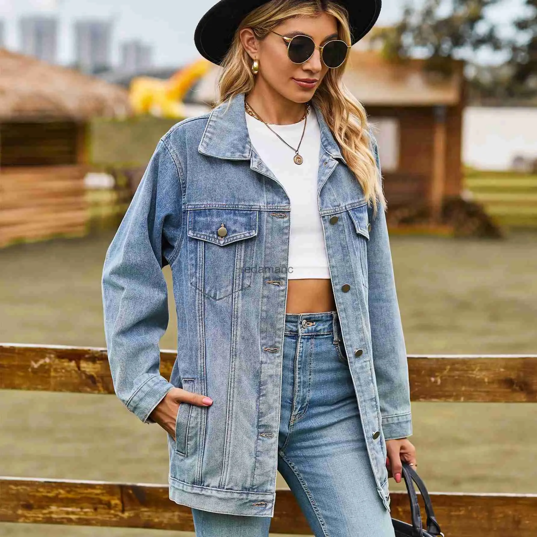 Womens Jackets New Versatile Classic Vintage Denim Jacket Women S