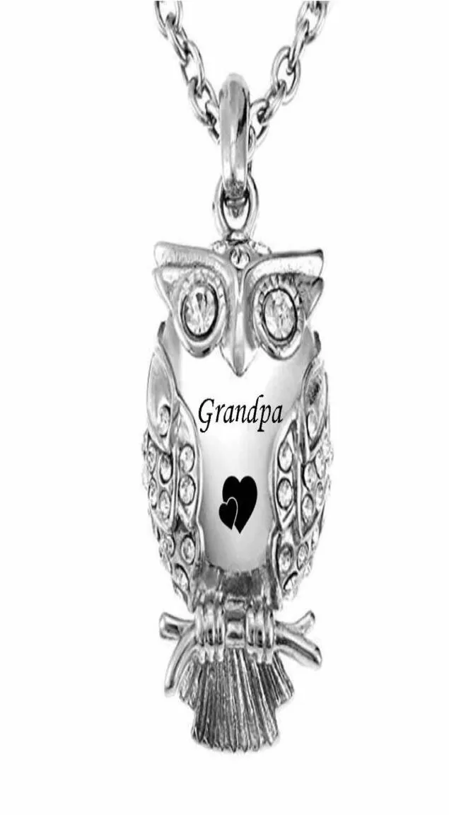 Classic Owl Cremation Urn Pendant for Ashes Necklace Pendant Fill Kit Ashes Stainless Steel6222485
