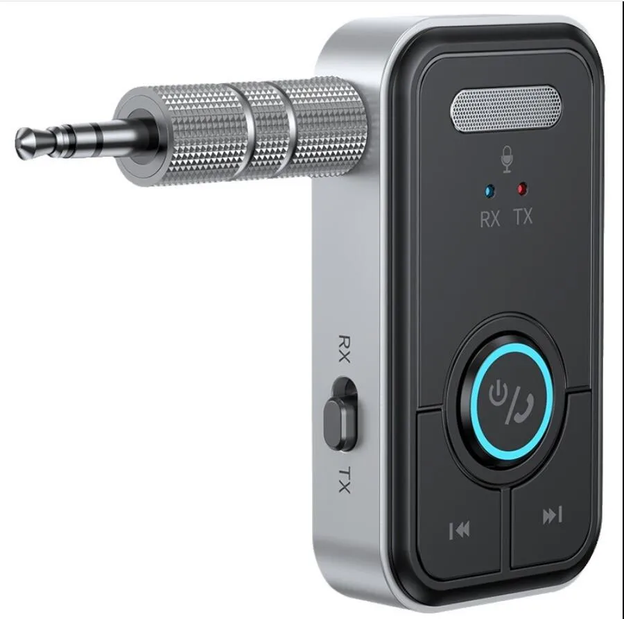 Ricevitore trasmettitore FM Interfaccia AUX da 3,5 mm Comunicazione vivavoce Adattatore ricevitore Bluetooth 5.3 Bluetooth per auto senza fili T67