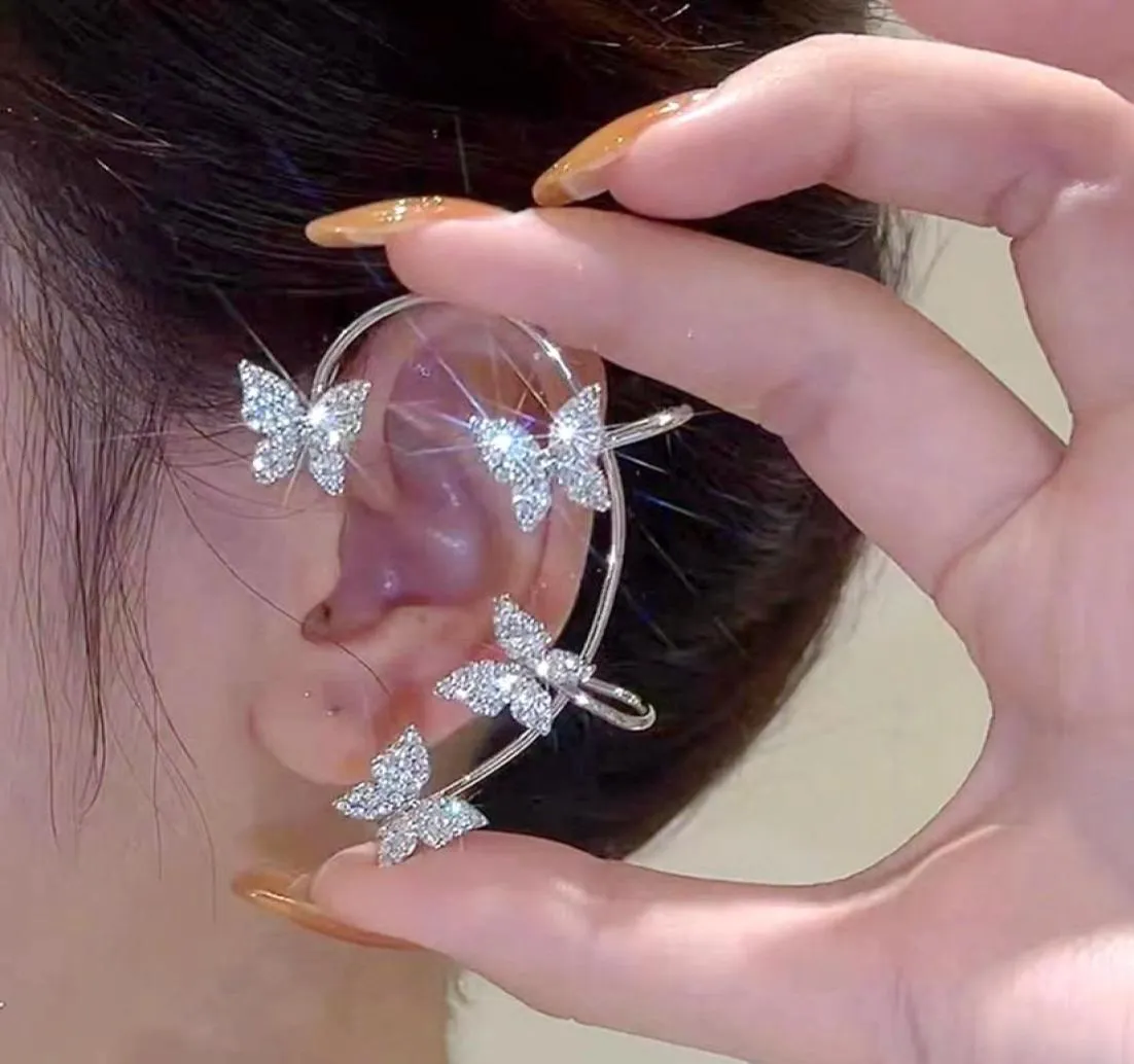 10pcs w stylu koreański klipsy do uszu bez przebijania dla kobiet błyszczące cyrkon Ucha kolczyka