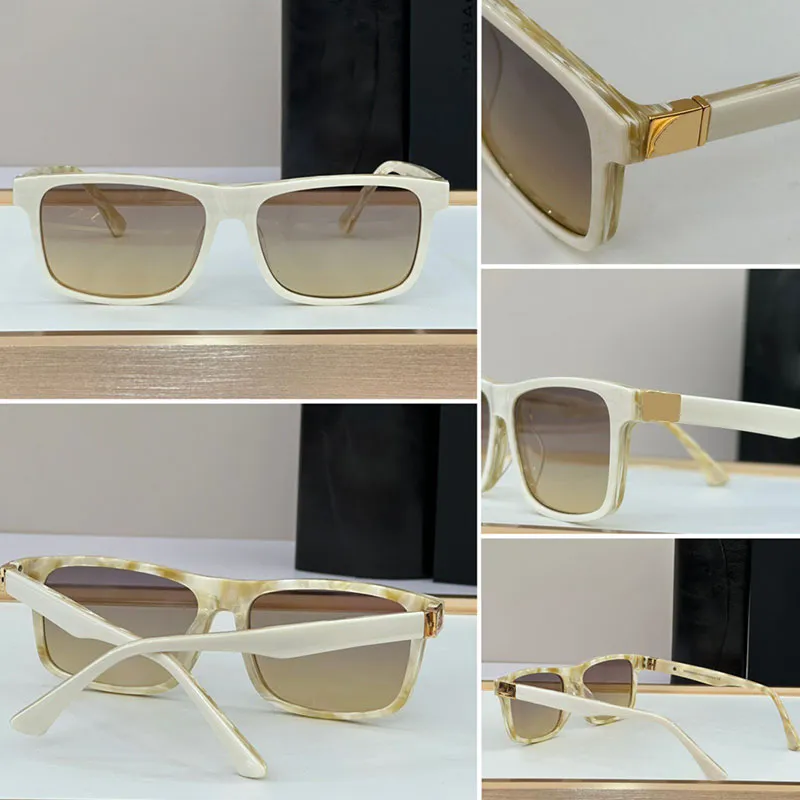Manlig designer lyxmärke The Guardiv Solglasögon Menskvinnor White Classic Square Frame Fashionable Solglasögon UV400 med original Box Guardiv