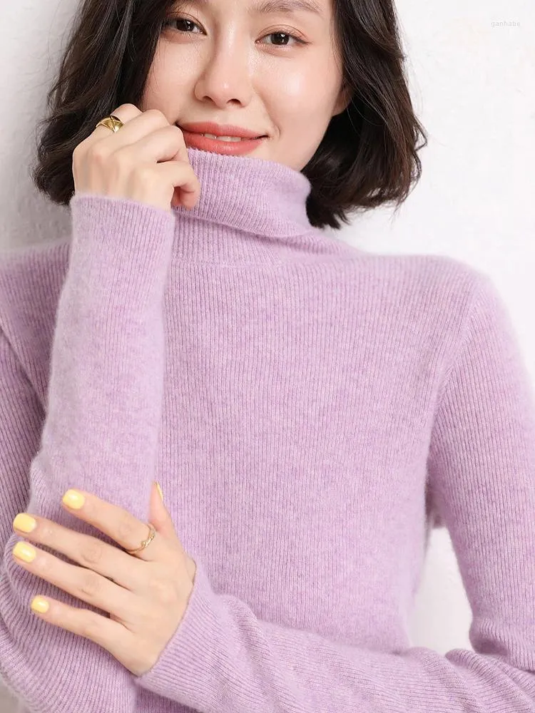 Women's Sweaters Autumn Winter Women Clothing Aliselect Fashion Cashmere Tops Sweater Turtle Neck Long Sleeve Pullovers Knitwear