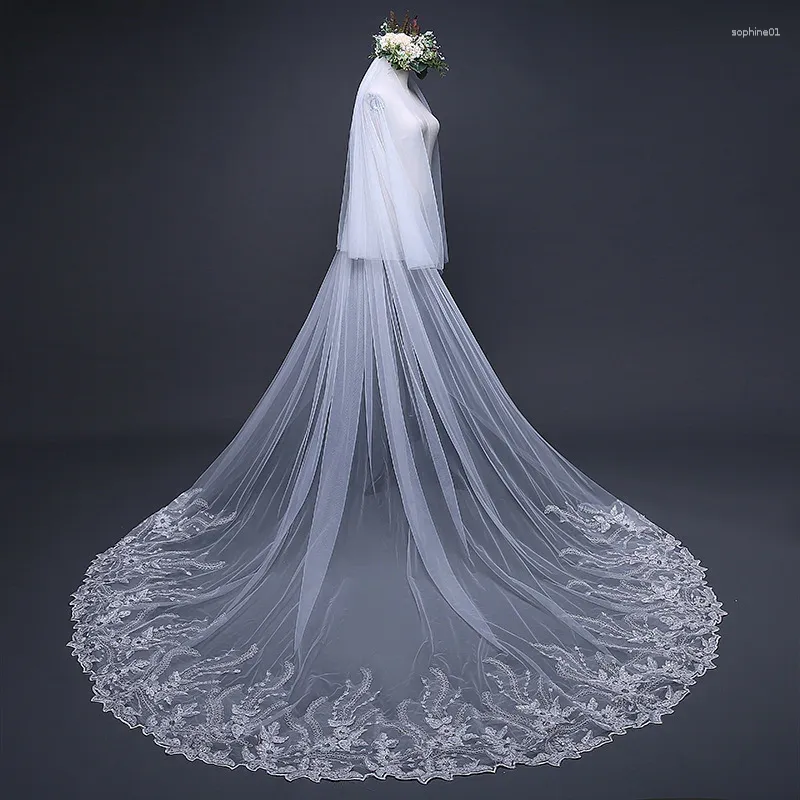 Bridal Veils Bride Zasłona 3-metrowa Ogoniczne akcesoria weselne