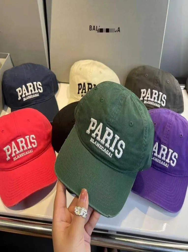 Ball Caps Paris Mode Marke Casual Paar Baseball Kappe Baumwolle Brief Stickerei Einstellbare Straße Hiphop Trend Männer Frauen Peaked8895946