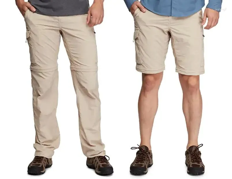 Pantalons pour hommes, changez de short/commutez librement! Export USA Deux shorts cargo détachables multi-poches pour l'extérieur