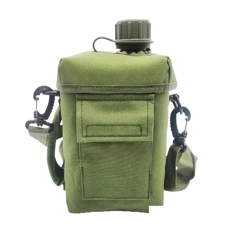 Water Bottles & Cages 2L Wear Resistant Pvc Water Bottle Military T Hermal Sport Canteen Portable Outdoor Travel Kettle Large Capacity Dhyhw