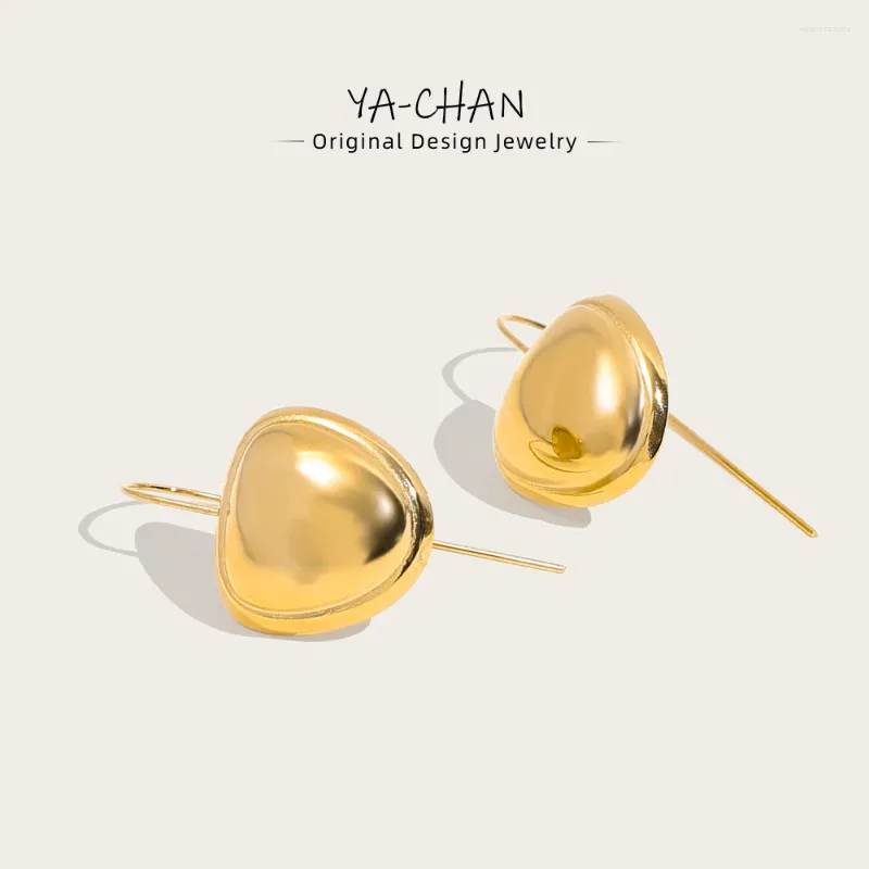 Boucles d'oreilles YACHAN en acier inoxydable plaqué or 18 carats pour femmes, bijoux esthétiques tendance, goutte individuelle, étanches