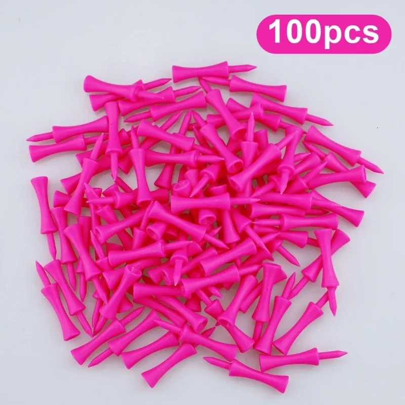 Golf tees 100 adet golf tees düşük dirençli golf tees plastik uzun toplar taban kale destek tees uzun uzak hit antrenman için 231213