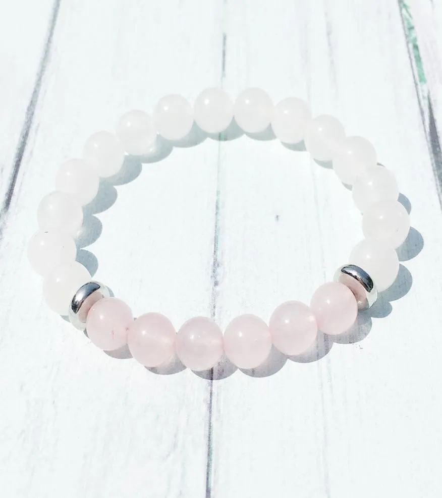 MG0382 Pulsera de cristales de diseño de moda para mujer, cuarzo rosa Natural, pulsera de cuarzo de nieve, joyería energética de equilibrio negativo 8281884